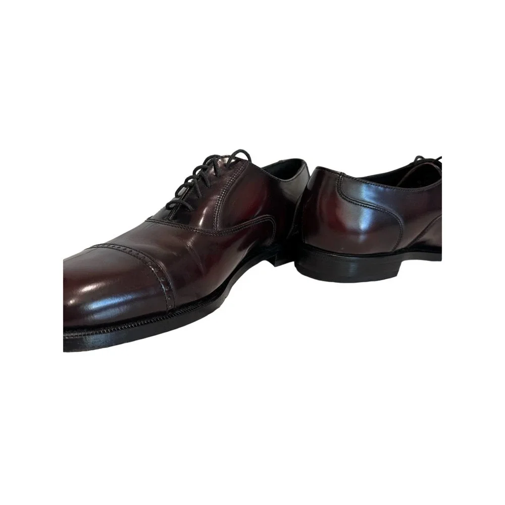 NWOT Florsheim Size EU‎ 41 (US 8) Brown Burgundy Leather Oxfords Dress Shoe